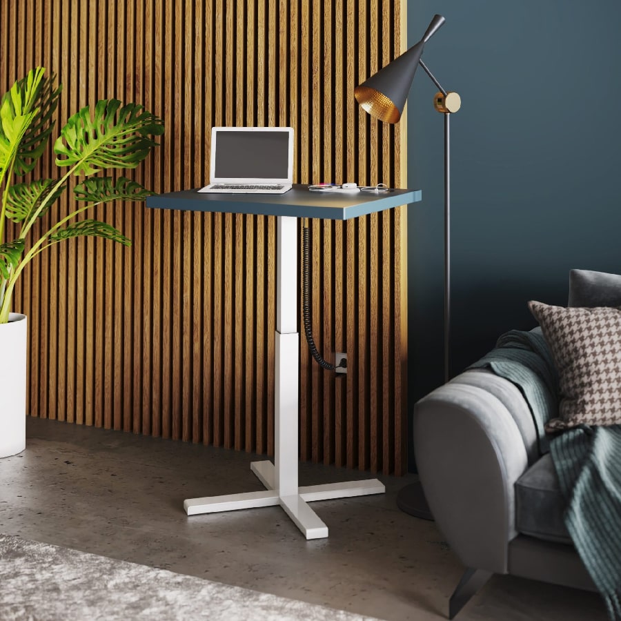 a laptop on a table in a room