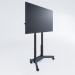 a black screen on a stand