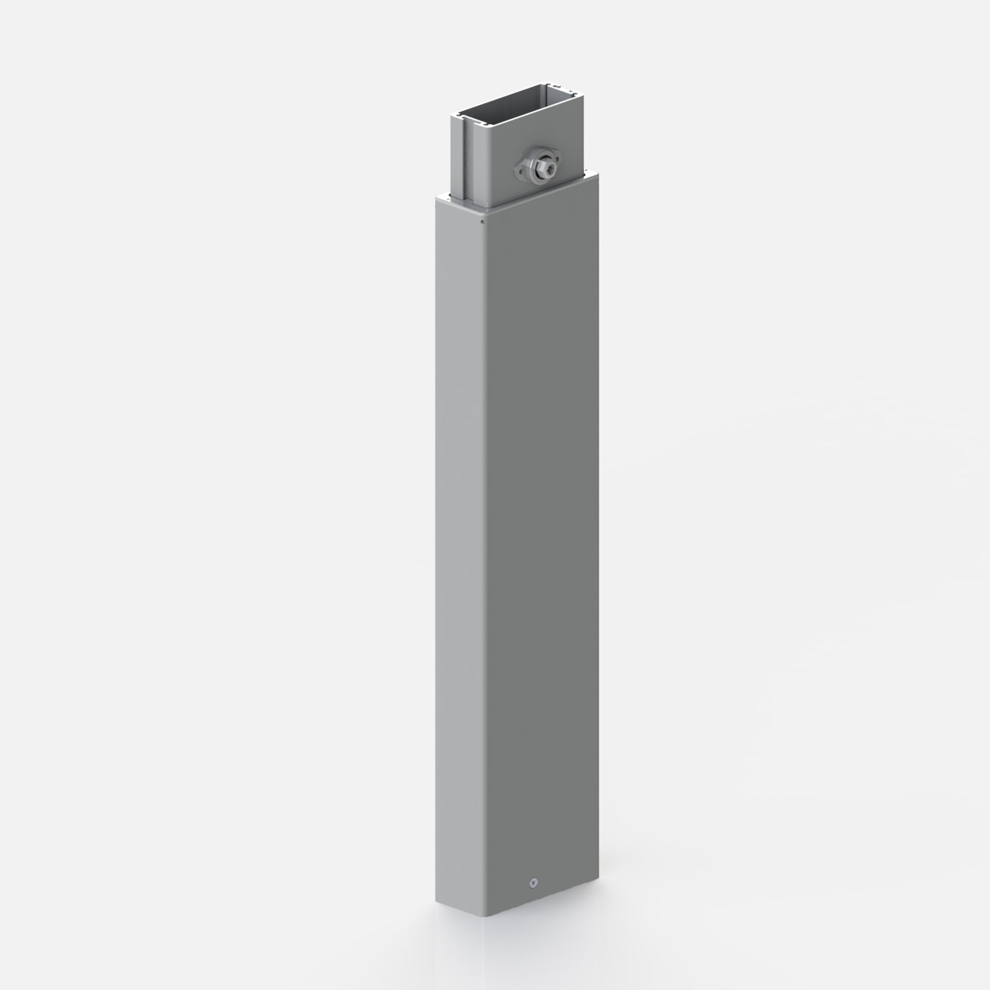 Ersatz Hub-Säule für Aluforce Schreibtisch abgebildet in Silber