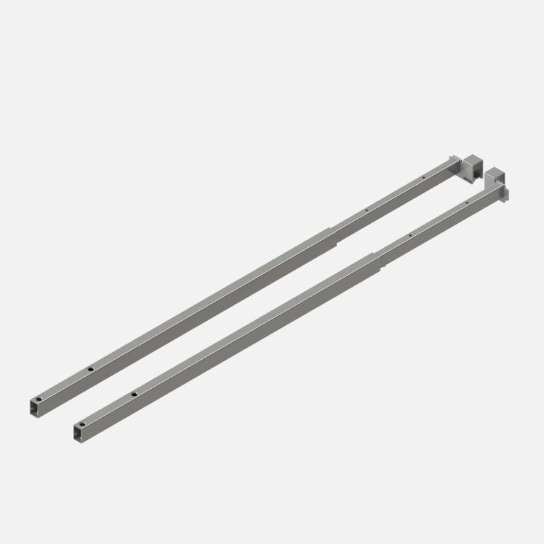 2 Silberne Tisch Traversen