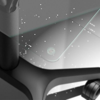 eine Nahaufnahme eines Glastisches